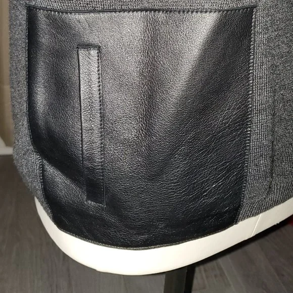 J Crew Wool Sweater with Leather Pockets - Picture 3 of 3